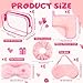 FIONUPI 30 Pcs Spa Sleepover Party Supplies 6 Bow Makeup Headband 6 Pink Plush Sleep Eye Mask 6 Velvet Scrunchies 6 Makeup Remover Cloth 6 Clear Cosmetic Bags for Women Slumber Party Favors
