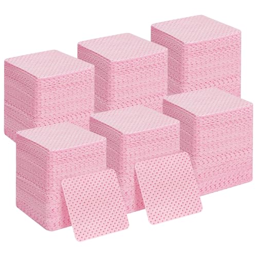 KMFYMPT 600 Piezas Celulosa para Uñas Sin Pelusa, Almohadillas para Limpiar Uñas, Sin Pelusas de Algodón para, Adecuado para Eliminar, Pulir Esmalte de Gel y Preparar las Uñas para su Cuidado