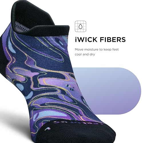 Image of Feetures Elite Light Cushion No Show Tab Sock Wave