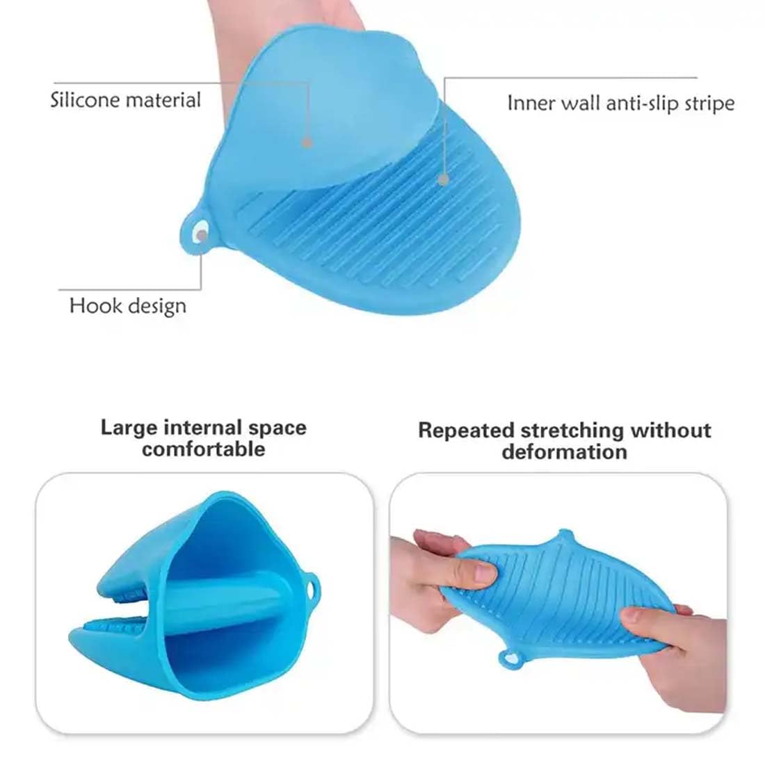 Guanti Da Forno In Silicone Mini - 6 Pezzi Antiscottatura, Resistenti Al Calore Fino A 230°C - Foto 5