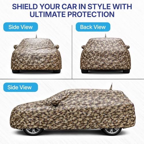 Image of KINGSWAY JungleTech 100% Waterproof Car Cover Only with Skoda Kushaq (Year 2026 Onwards - All Model) | Mirror and Antenna Pockets | Scratchproof | All Weather Car Body Cover