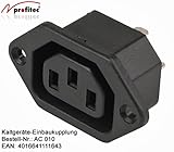 Belastbarkeit : 15A/250V profitec AC 010 Kaltgeräte Einbaukupplung