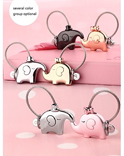 Image of Milesi Zinc Alloy Elephant Keychain Rose Gold