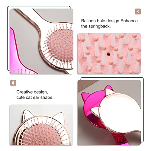 Oneleaf Detangling Hair Brush Air Cushion Comb Oneleaf Cute Cat Ear Shape For Curly thumb #2