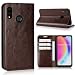 Produktbild Copmob Hülle Huawei P20 Lite,Handyhülle Huawei P20 Lite,Premium Flip Brieftasche Ledertasche Handyhülle,[3 Kartenfach][Stand-Funktion][Stoßfestes TPU],Schutzhülle fur Huawei P20 Lite - Dunkelbraun