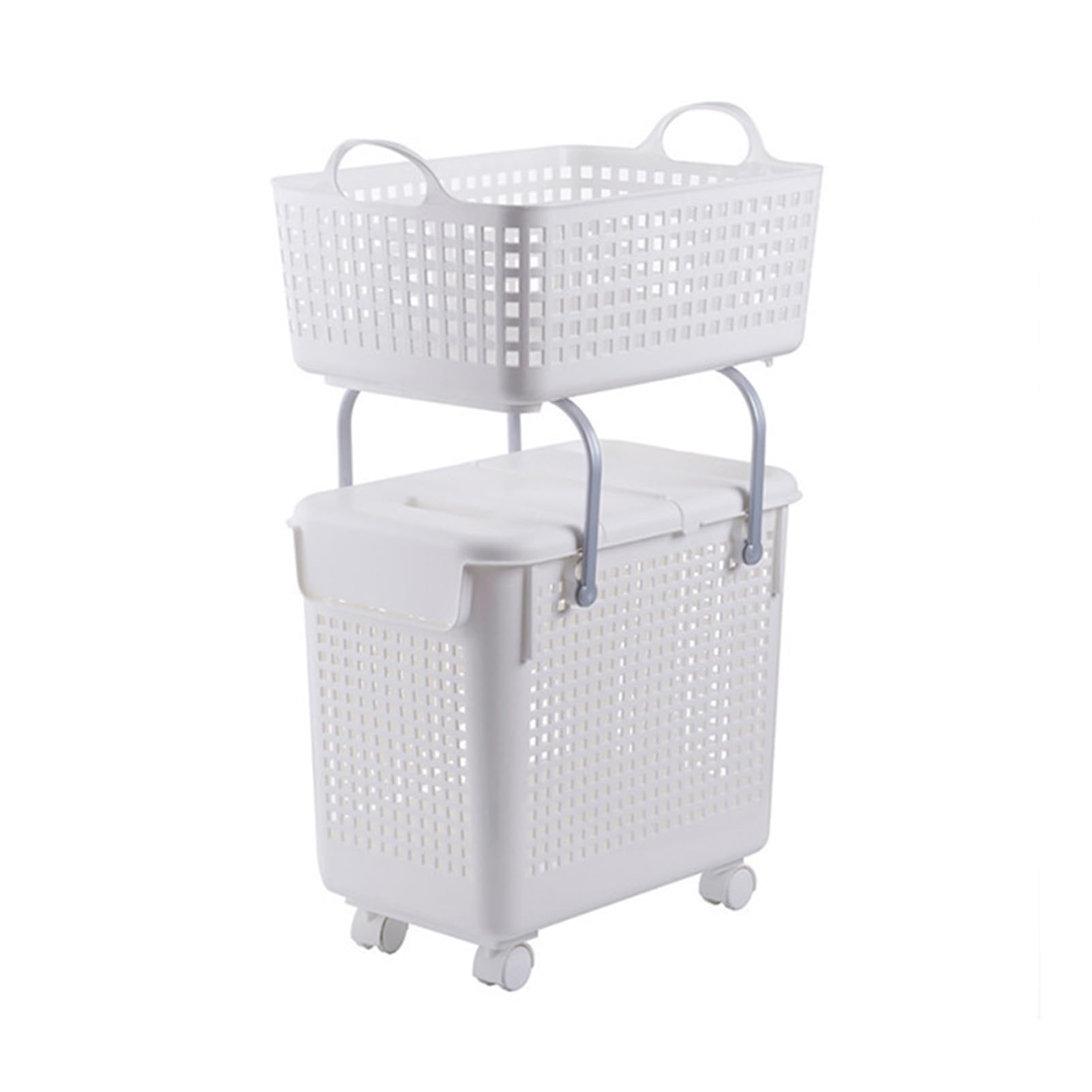 Stacking Dirty Clothes Hamper, Laundry Basket, Large Bathroom Frame for Dirty Clothes, Storage Basket, Bathroom Shelf, Floor Basket