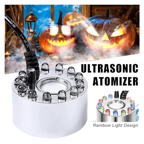MZZYG Disco Lights Halloween Mini LED Pumpkin Light Fogger Water Fountain Pond Fog Machine Atomizer For Halloween Christmas Party Decoration For DJ Club Brithday KTV Festival Home - Image 2