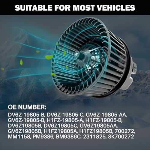 Image of 700272 AC Heater Blower Motor Fan Assembly Fit for Ford Escape 2013-2019， Focus 2012-2018 ，Transit Connect 2014-2018 GV6Z19805AA, GV6Z19805B, H1FZ19805A, H1FZ19805B