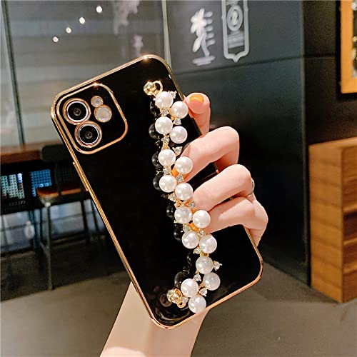 Coque perle pour iPhone 12 Pro Max LMEIL silicone noir