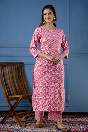 Image of ANNI DESIGNER Women's Cotton Blend Kurta & Palazzo
