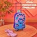 Disney Stitch Girls Suitcase, Foldable Trolley Bag 15.35” x 10.63” x 3.94”