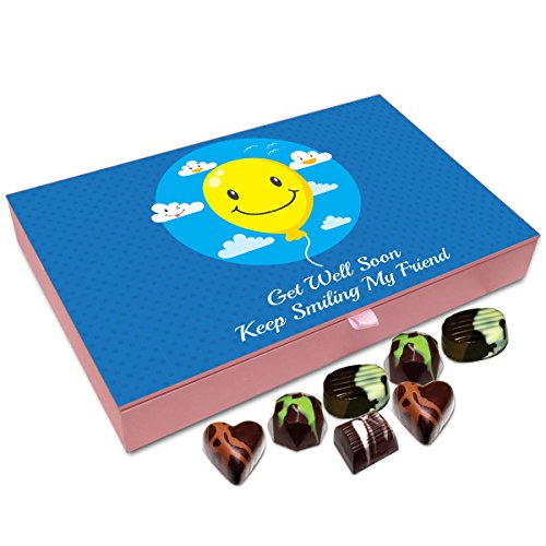 Image of Chocholik Gift Box - Get Well Soon Keep Smiling My Friend Chocolate Box - 12pc