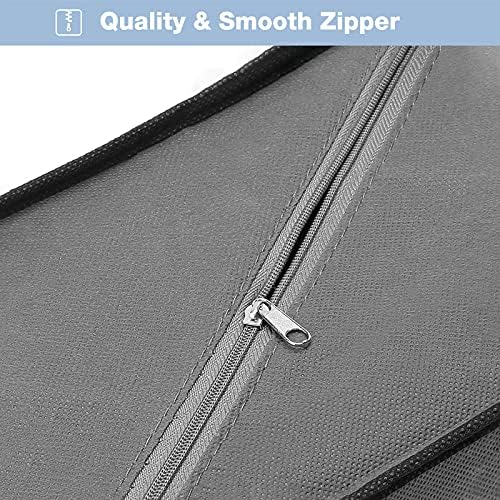 6 Packs Puricon Underwear Drawer Organiser Dividers, Foldable Wardrobe Organiser Storage Underwear Drawer Dividers Fabric Clothes Storage Boxes for Bras Baby Clothes Socks Ties Underpants -Grey