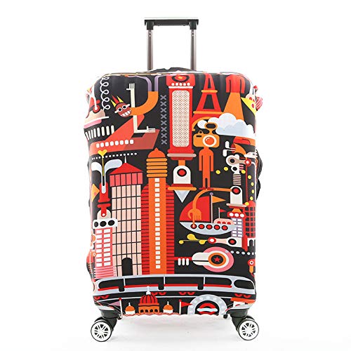 wxlmom Funda Maleta Naranja Grisáceo De Viaje Suave De Anti-Polvo Fundas para Maletas,3D Elástica Luggage Cover con Cremallera,Equipaje De Viaje Cubierta(S)