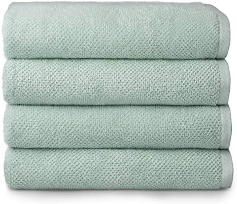 Welhome Franklin Purple Towels | 6 Piece Set | 2 Bath - 2 Hand - 2 Face | Textured Finish | Highly Absorbent Cotton | Low Lint | Heavyweight | Sustainably Manufactured | Lilac Purple