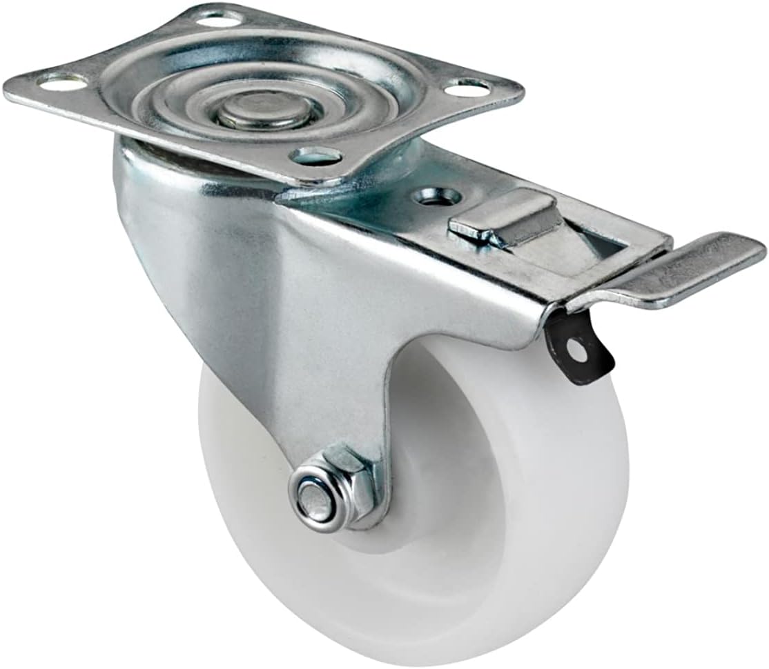 40% оƒƒ Dіѕсоunt WAGNER design yourself 04007505 Professional Transport castors-4pcs. Set-Screw-on Plate, 2 Fixed 2 Swivel Brake, (Ø) 75 mm, Mixed castors, White