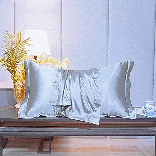 Silky Satin Pillowshams Set for Hair, Pillowcase Covers with Envelope Closure -Cool and Easy to Wash -Set of 2
