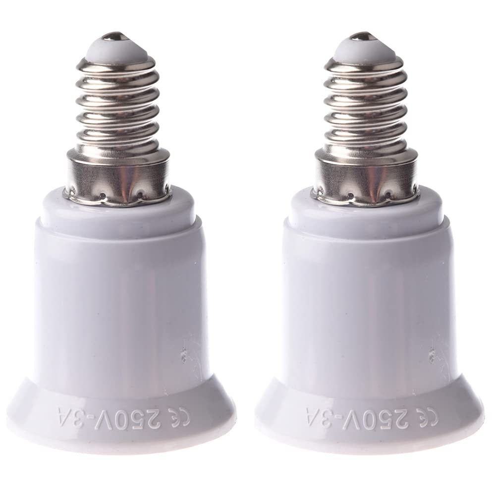 Hndhbfgrt 2X E14-E27 LED Light Lamp Bulb Socket Adapter Converter