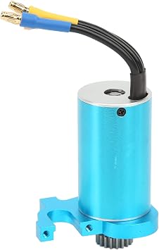 RC Car 2845 4300KV Brushless Motor with Gear and Motor Seat Ideal for Remote Control Vehicles Like WLtoys 124016 124017 Featuring Aluminum Alloy Shell Blue Color and