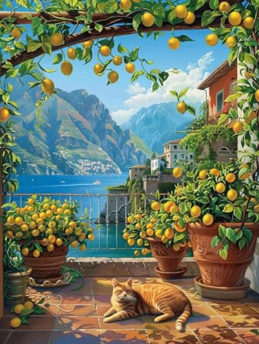 Pintar por numeros adultos paisaje kit manualidades lienzo diy 90x120