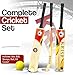 Cricket Bat Gift Set Wooden Cricket Bat Kit for Junior, Backyard Park Beach Indoor Outdoor Play Tennis Ball, Stumps, Bails, Carrying Bag Practice Cricket Match by Krisp Sports