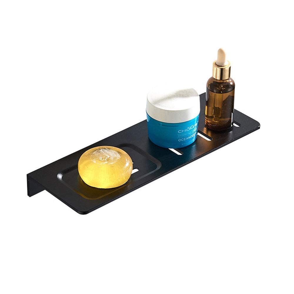 Black Aluminum Bath Storage Basket Wall-Mounted Bathroom Rack Square Metal Shower Caddy Organizer Shelf Soap Bathroom Shower Corner