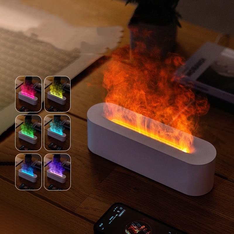 DQ709 Flame Aromatherapy Diffuser Quiet USB Air Humidifier description image