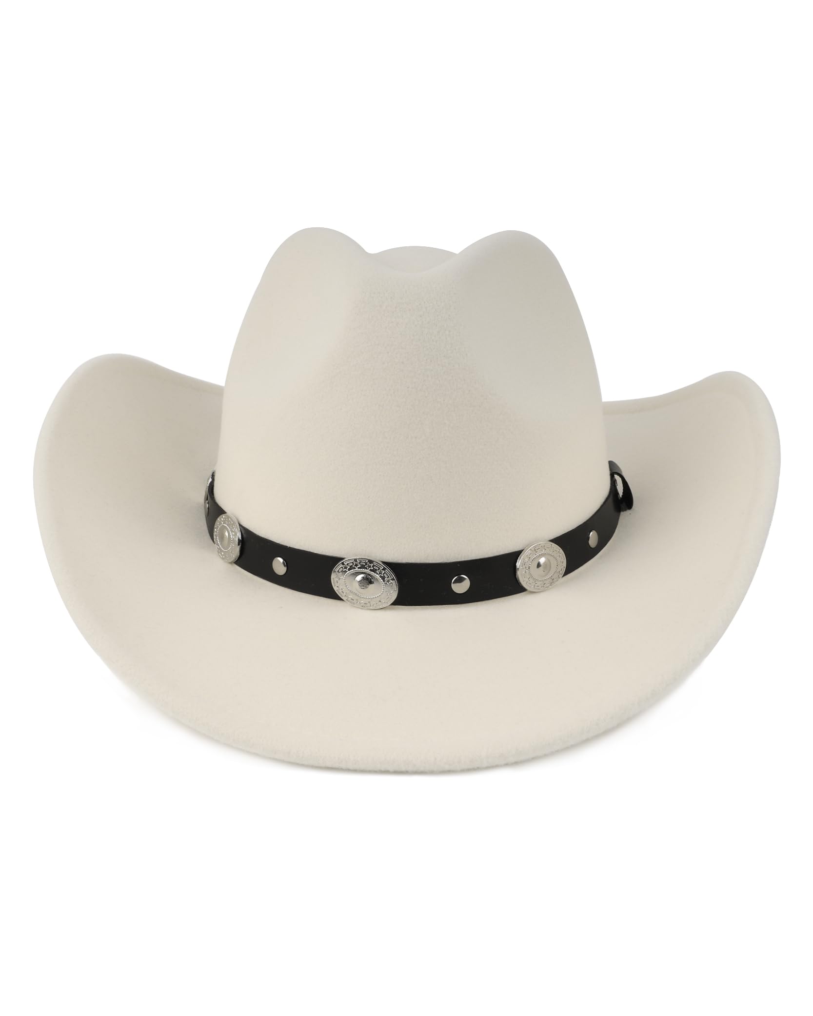 Zylioo Cowboyhut Filzhut Westernhut mit breiter Krempe Fedora Panamahut mit Gürtelschnalle