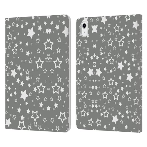Carcasa de cuero tipo libro iPad Air 2022 funda protectora Head Case Designs Estrellas
