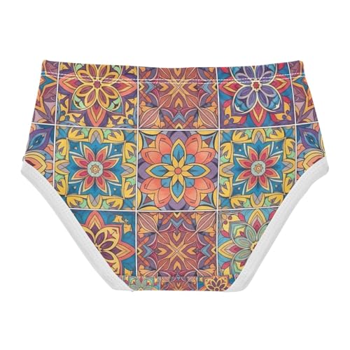Colorful Mandala Floral Underwear Toddler Girl, Kids Underwear Girls, 2T–8 Years2