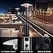 Patio Heater BALI OUTDOORS Outdoors Gas Patio Heaters Tall Standing Patio Heater Commercial Outdoor Heater (Black)