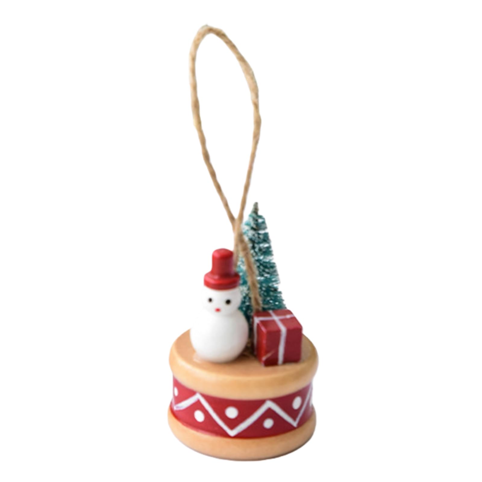 Kalttoy Shatterproof Christmas Snowman Ornament User Friendly Resin Materials Safe Decoration for Kids Family Snowman Drum