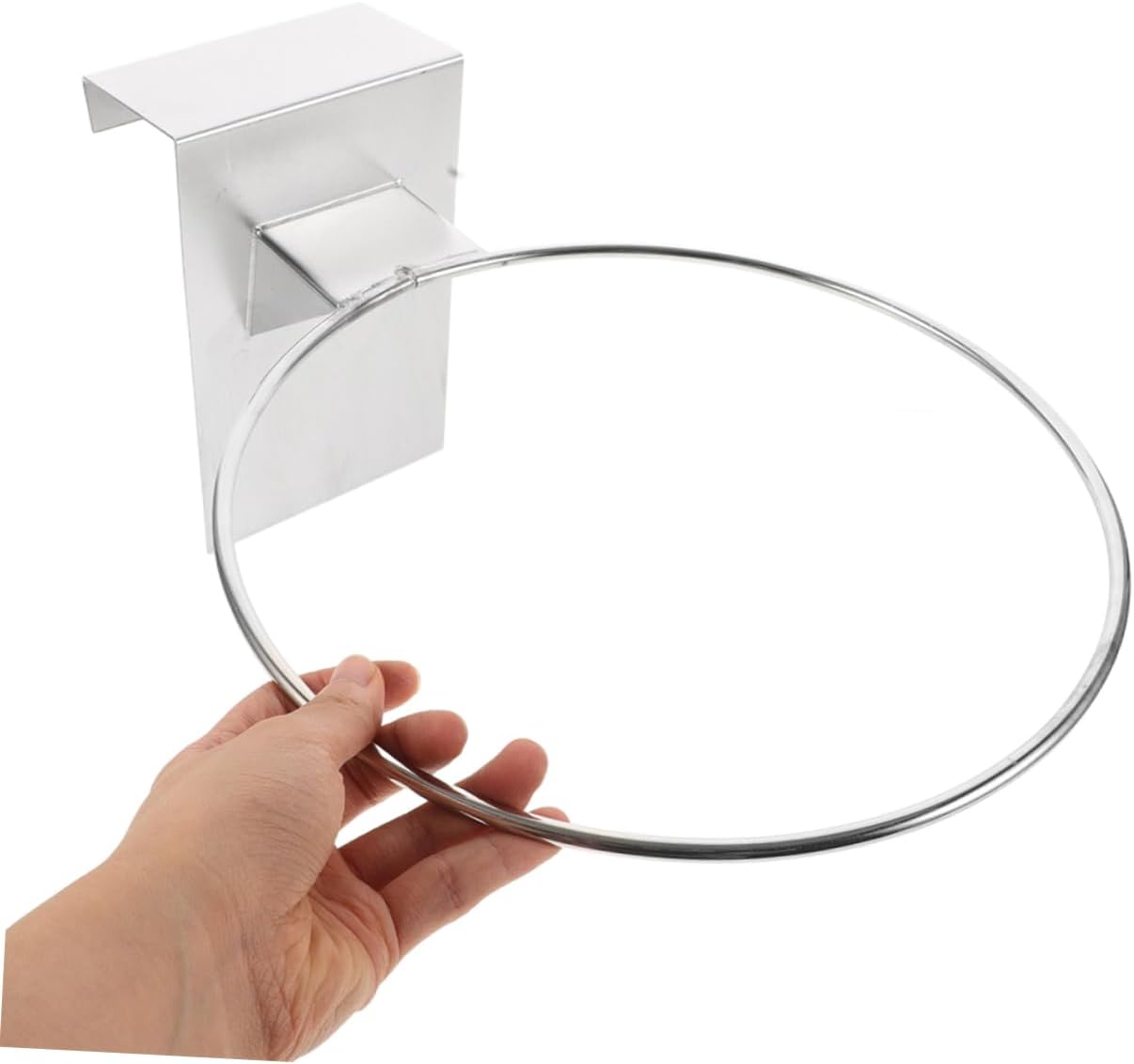 Cabilock Wall Mounted Volleyball Holder Stainless Steel Towel Rack for Bathroom Sports Rooms Easy Installation Space-Saving Design for Organizing Basketballs Towels Silver