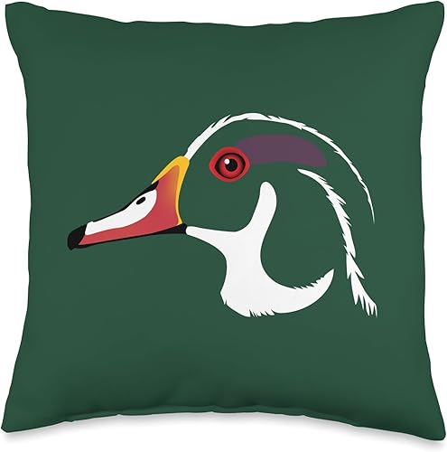 Cojín de pato de madera, 16 x 16, multicolor