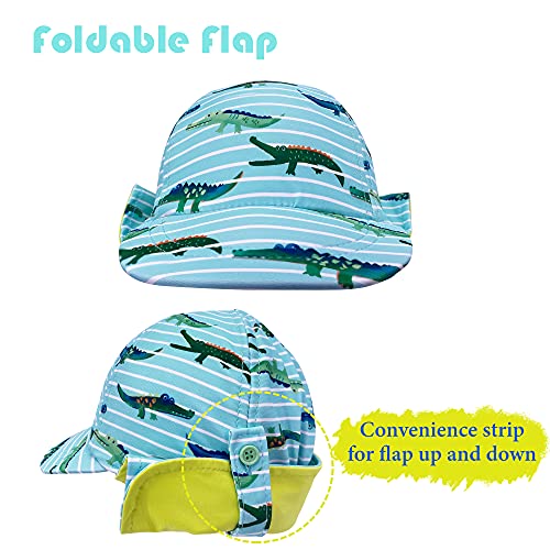 Image of Toddler Boys Sun Hat Kids Flap Hat Beach Sun Protection Hat UPF 50+ for Boys Girls
