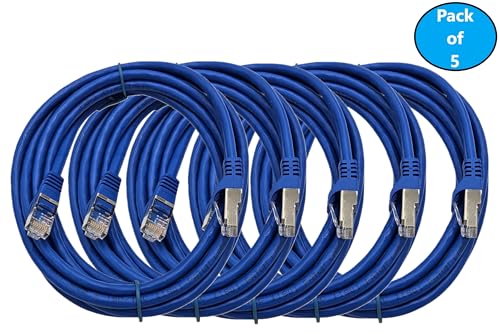 Cable Ethernet CAT 7 SFTP 25 ft. RJ45 Azul 5-Unidades miniatura 2