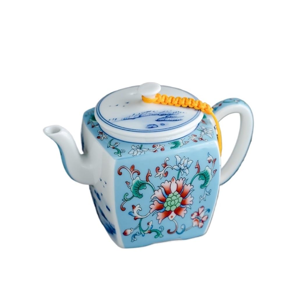 FJQFHH Japanese ceramic tea pot, Ceramic Teapot Chinese Enamel Filter for Home Coffee Milk Tea(A)