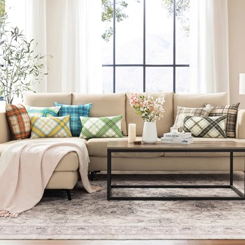 Phantoscope PH-FBGZ Buffalo Plaid Throw Pillow Covers Farmhouse Check Pillows Fall Decorative Pillow Cover Indoor Outdoor Throw Pillows Twill Square Pillow Cases thumb #5