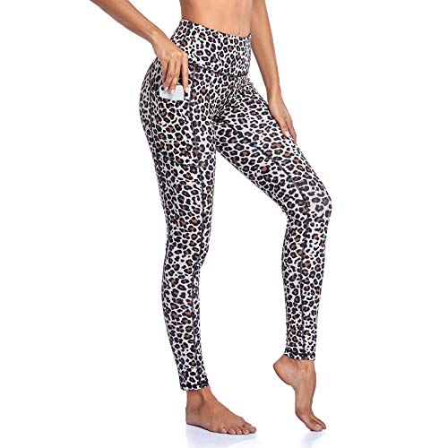 GIMDUMASA Pantalón Deportivo de Mujer Cintura Alta Leggings Mallas para Running Training Fitness Estiramiento Yoga y Pilates GI188