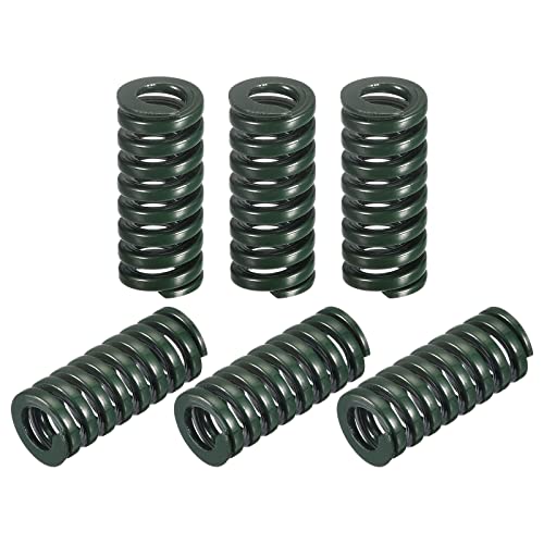 uxcell 3D Printer Die Spring, 6pcs 12mm OD 25mm Long Spiral Stamping Compression Mould Die Springs for 3D Printer Electric Part, Green