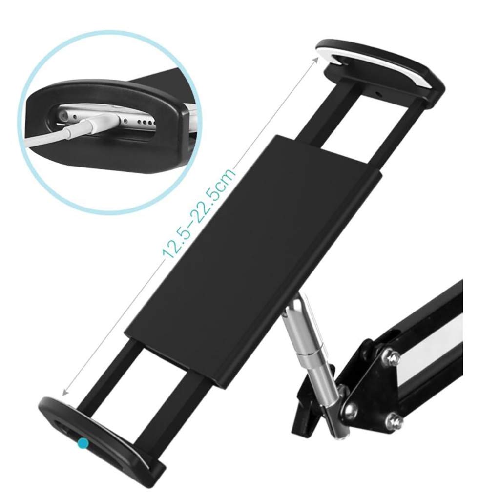Supporto per tablet con braccio flessibile, supporto regolabile a 360 gradi per tablet e smartphone, design pieghevole per giochi e uso in cucina