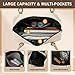 Travel Duffle Bag for Women, Canvas Carry On Weekender Overnight Bags with Wet Pocket, Gym Tote Bag for Business Trip Sports (Beige Black)