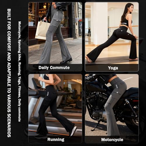 Pantalon style motarde qui remonte les hanches confortable