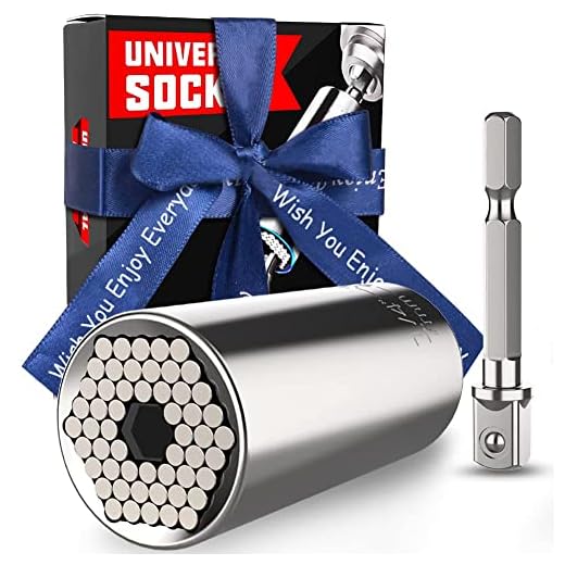 Gifts for Men Dad Fathers Day from Daughter Son Wife Kids for Him Husband Cool Gadgets Multitools Universal Socket Sets Birthday Gifts for Xmas Boyfriend 1/4'' - 3/4''(metric 7mm-19mm)