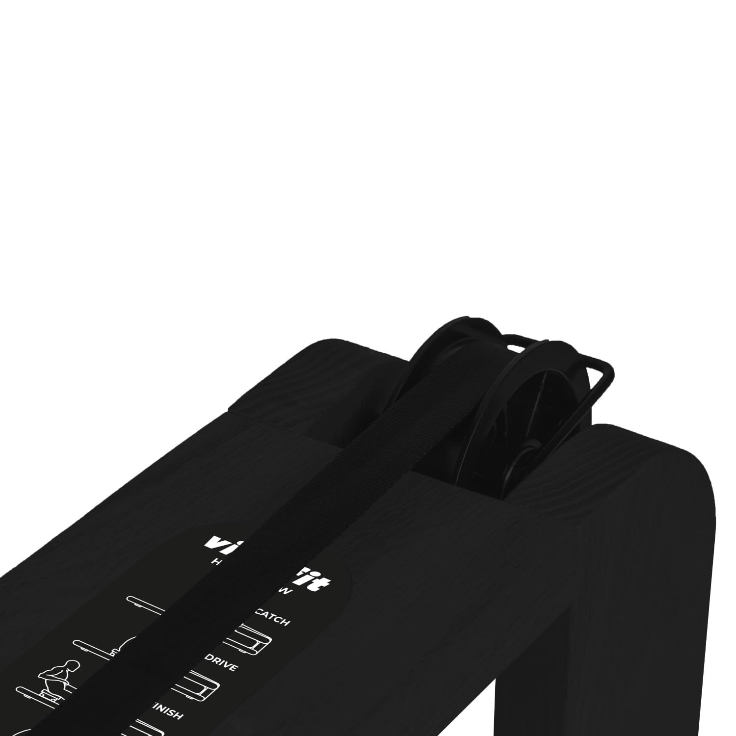 VirtuFit Elite Wasserwiderstands-Rudertrainer aus Holz - Schwarze Ausgabe - Rudermaschine - Wasser Rudertrainer - kostenloser Trainingsplan