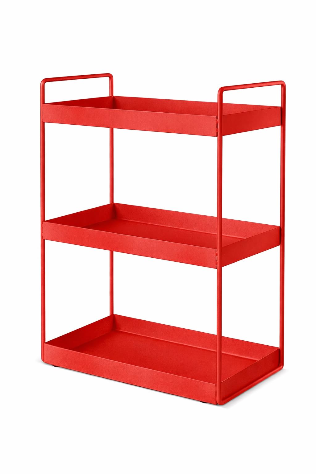 59268 Classic 3-Tier Bathroom Countertop Organizer Vanity Tray Cosmetic & Makeup Storage Kitchen Spice Rack Standing Shelf, Red-image-48
