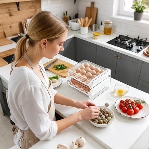 Organizador de huevos resistente y apilable para una conservación perfecta 5
