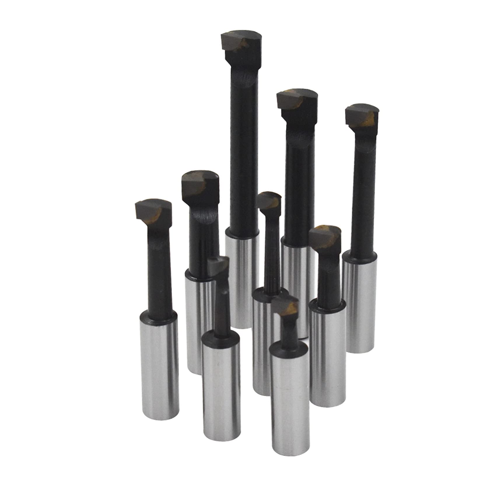 TINVHY 9-Pack Boring Bar Set - R8 Shank -7