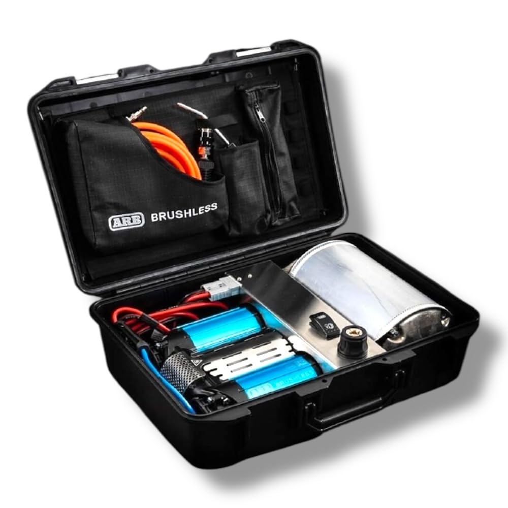 ARB CKBLTP12 - Compressore d'aria portatile senza spazzole da 12 V, doppio motore a bordo con 1,5 x potenza di uscita, ideale per gonfiare pneumatici più veloci e avventure fuoristrada 4x4