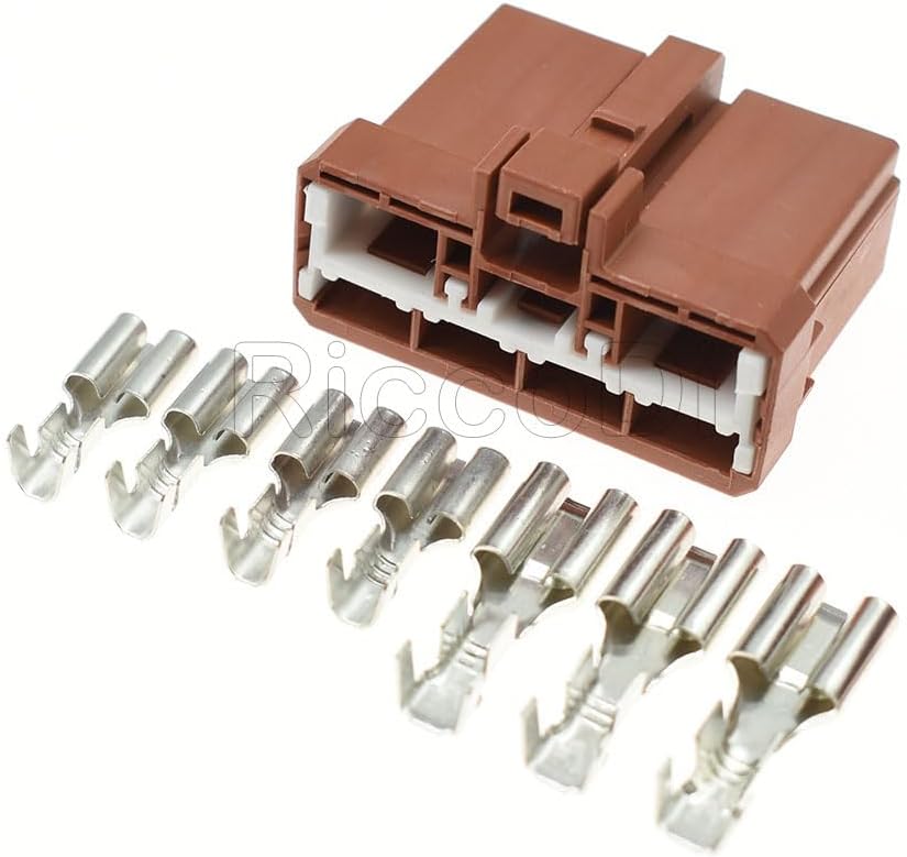 1-20Sets 7 Pin 6.3 7.8 Series Auto High Current Unsealed Socket Plastic Housing Wiring Harness Connector Car Adapter - (Color: Female set, Package: 20Sets)